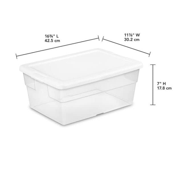 6) Sterilite 20 qt storage totes with lids - Matthews Auctioneers