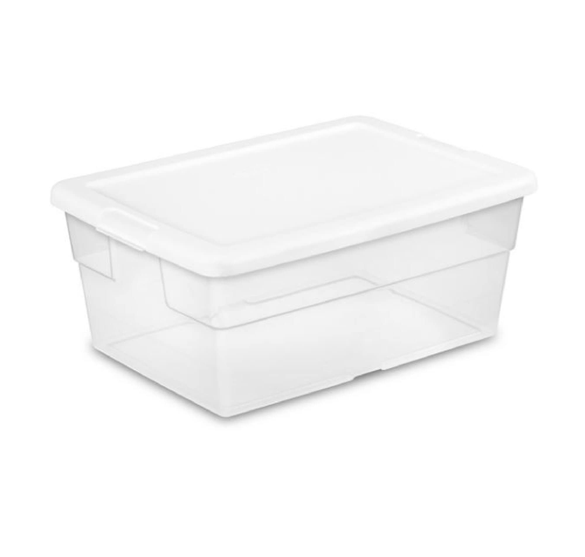 16qt Clear Storage Box with Lid White - Room Essentials™